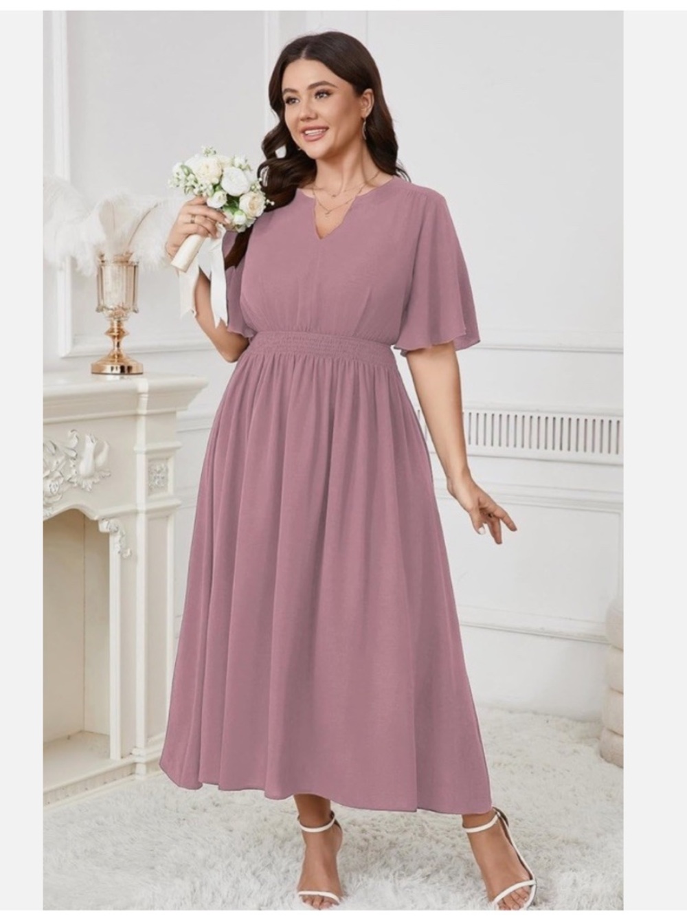 Cicidudu 2XL Dusty Pink dress New - Picture 3 of 5